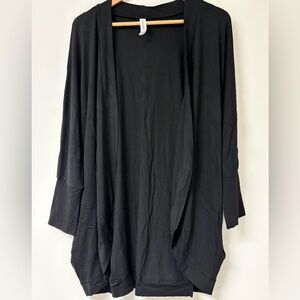 Zenana Outfitters Black Open Front Cardigan